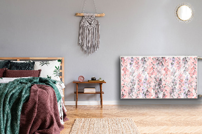 Un tapis avec un imprimé radiateur Fleurs peintes