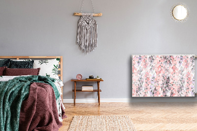 Un tapis avec un imprimé radiateur Fleurs peintes