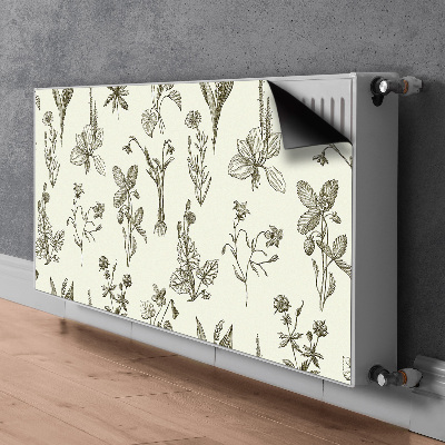 Cache radiateur déco Fleurs esquissées