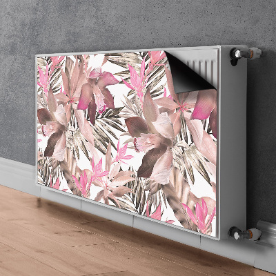 Cache radiateur déco Roses tropicales
