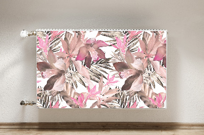 Cache radiateur déco Roses tropicales