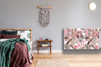 Cache radiateur déco Roses tropicales