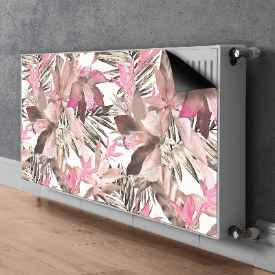 Cache radiateur déco Roses tropicales