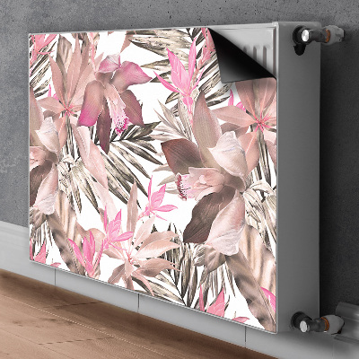 Cache radiateur déco Roses tropicales
