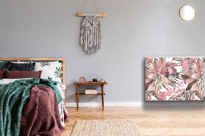 Cache radiateur déco Roses tropicales
