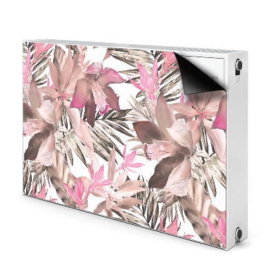 Cache radiateur déco Roses tropicales