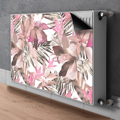 Cache radiateur déco Roses tropicales