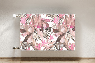 Cache radiateur déco Roses tropicales