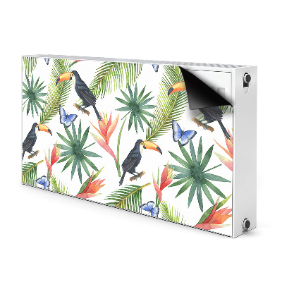 Cache radiateur déco Toucans sur une branche