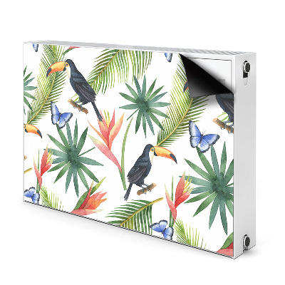 Cache radiateur déco Toucans sur une branche