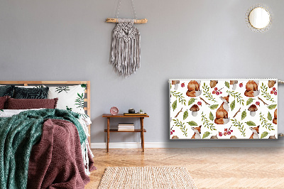 Aimant décoratif pour radiateur Fox et fruits de la forêt
