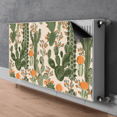 Cache radiateur déco Cactus orange