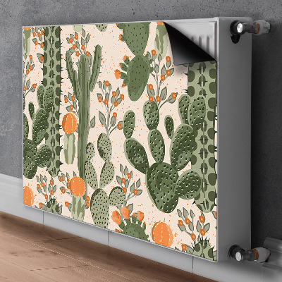 Cache radiateur déco Cactus orange