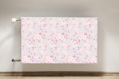 Tapis de radiateur décoratif Petites fleurs roses