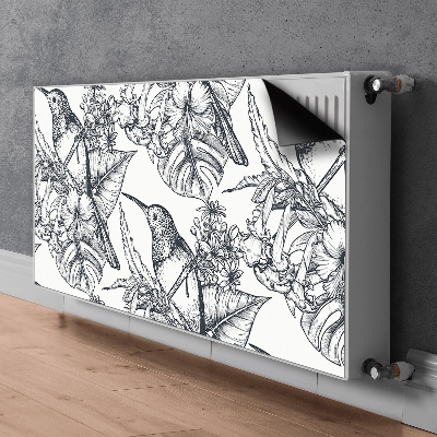 Cache radiateur déco Oiseaux dessinés