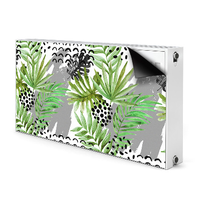 Cache radiateur déco Feuilles tropicales