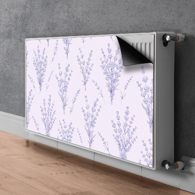 Un tapis avec un imprimé radiateur Fleurs de lavande