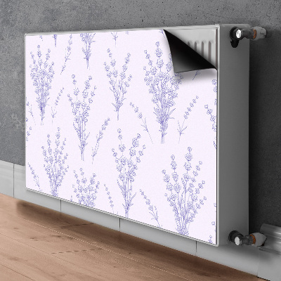 Un tapis avec un imprimé radiateur Fleurs de lavande