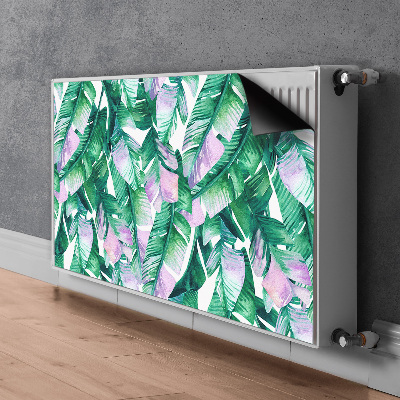 Cache radiateur déco Feuilles pastel