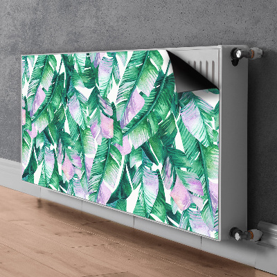 Cache radiateur déco Feuilles pastel