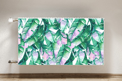 Cache radiateur déco Feuilles pastel