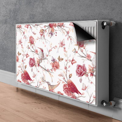 Tapis magnétique pour radiateur Oiseaux rouges