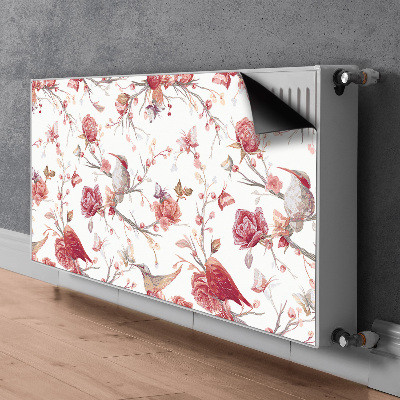 Tapis magnétique pour radiateur Oiseaux rouges