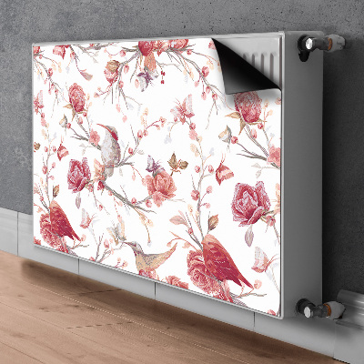 Tapis magnétique pour radiateur Oiseaux rouges