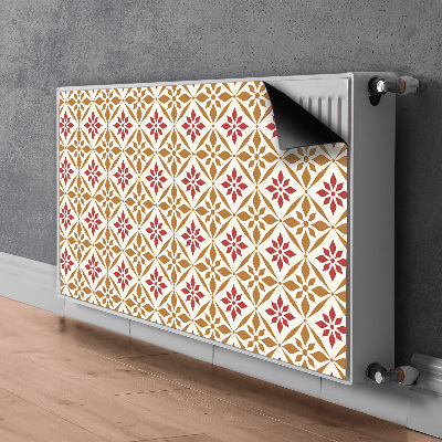 Un tapis avec un imprimé radiateur Motif floral