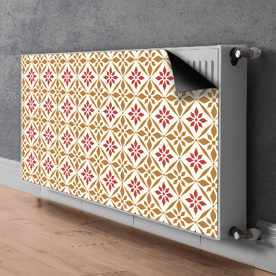 Un tapis avec un imprimé radiateur Motif floral