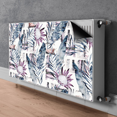 Tapis de radiateur décoratif Fleurs en marbre