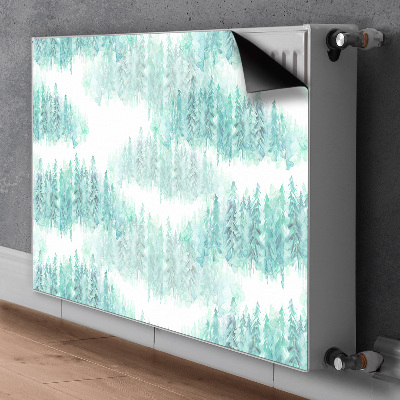 Tapis de radiateur décoratif Forêt peinte