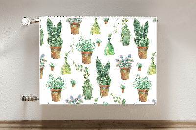 Tapis de radiateur décoratif Cactus peint