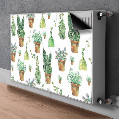 Tapis de radiateur décoratif Cactus peint