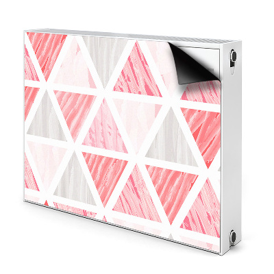 Cache radiateur déco Triangles roses