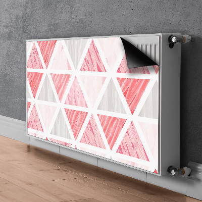 Cache radiateur déco Triangles roses