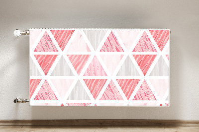 Cache radiateur déco Triangles roses