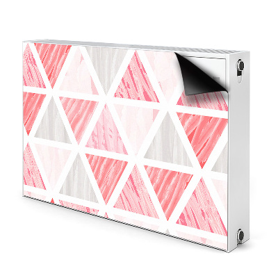 Cache radiateur déco Triangles roses