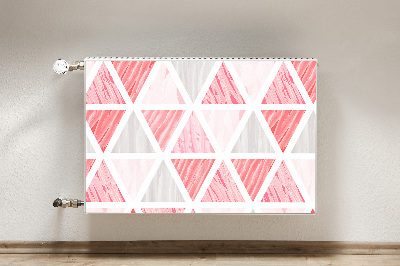 Cache radiateur déco Triangles roses