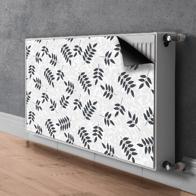 Tapis magnétique pour radiateur Feuilles gris noires