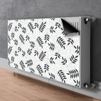 Tapis magnétique pour radiateur Feuilles gris noires