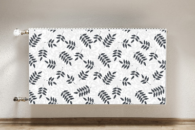 Tapis magnétique pour radiateur Feuilles gris noires