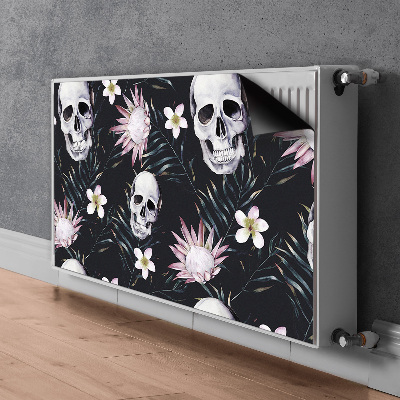 Tapis magnétique pour radiateur Crânes et feuilles