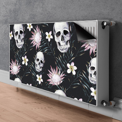 Tapis magnétique pour radiateur Crânes et feuilles