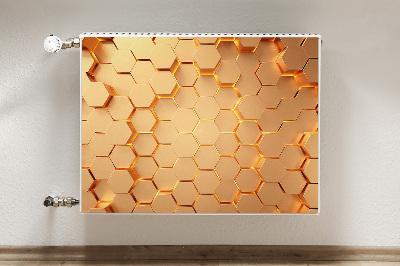 Cache radiateur déco Graphiques en nid d'abeille