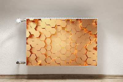 Cache radiateur déco Graphiques en nid d'abeille