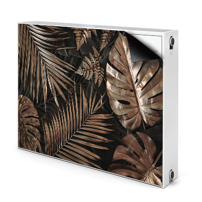 Tapis de radiateur décoratif Fleurs de monstera en métal