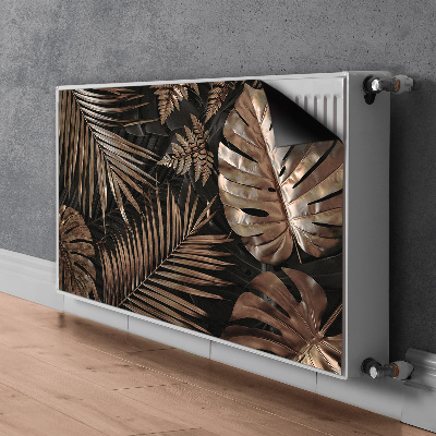 Tapis de radiateur décoratif Fleurs de monstera en métal