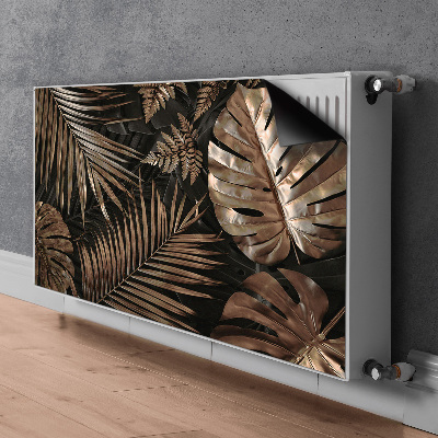 Tapis de radiateur décoratif Fleurs de monstera en métal