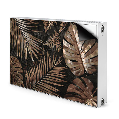 Tapis de radiateur décoratif Fleurs de monstera en métal